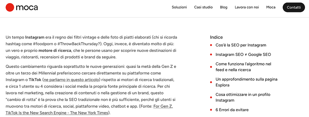 link interni: esempio di link in-content